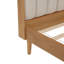 Lit plateforme en bois de très grande taille avec tête de lit tapissier Wheat