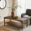 Table basse 47 po x 22 po x 18,5 po en bois brun