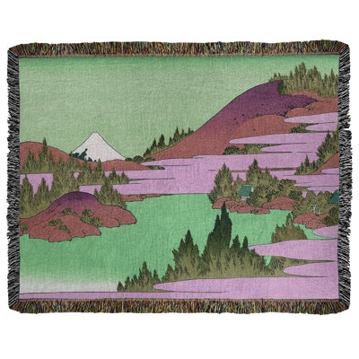 Katsushika Hokusai Hand Woven Throw Blanket
