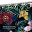 Rideau de douche tropical orchidée palmier rose avec 12 crochets-1261362975