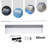 Mirelez 36" Waterfall Spillway Acrylic LED Pool Fountain 7 Colors RF Remote Control Garden Pond Water Feature for Outdoor