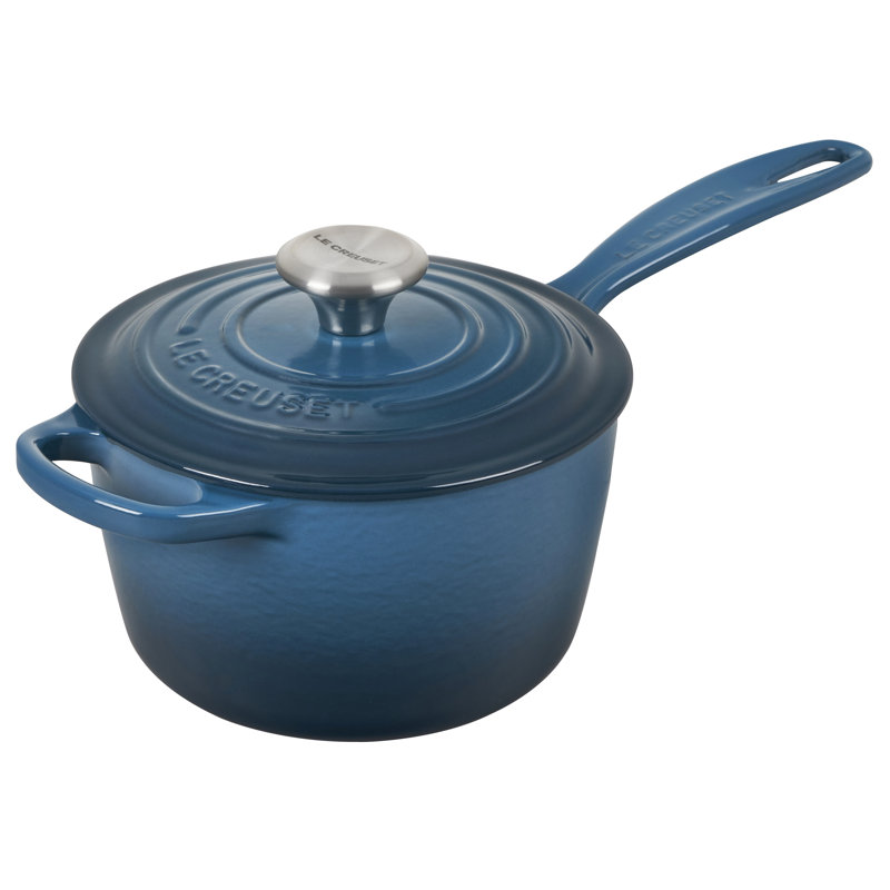 Le Creuset Enameled Cast Iron Saucepan with Lid, Shallot, 2.25 qt.
