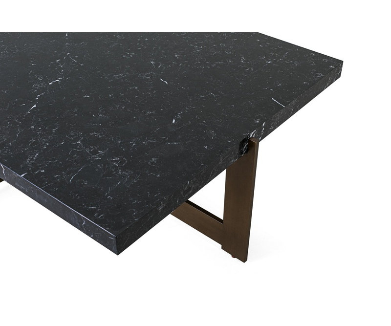 Peterson Marble Coffee Table, Polished Black