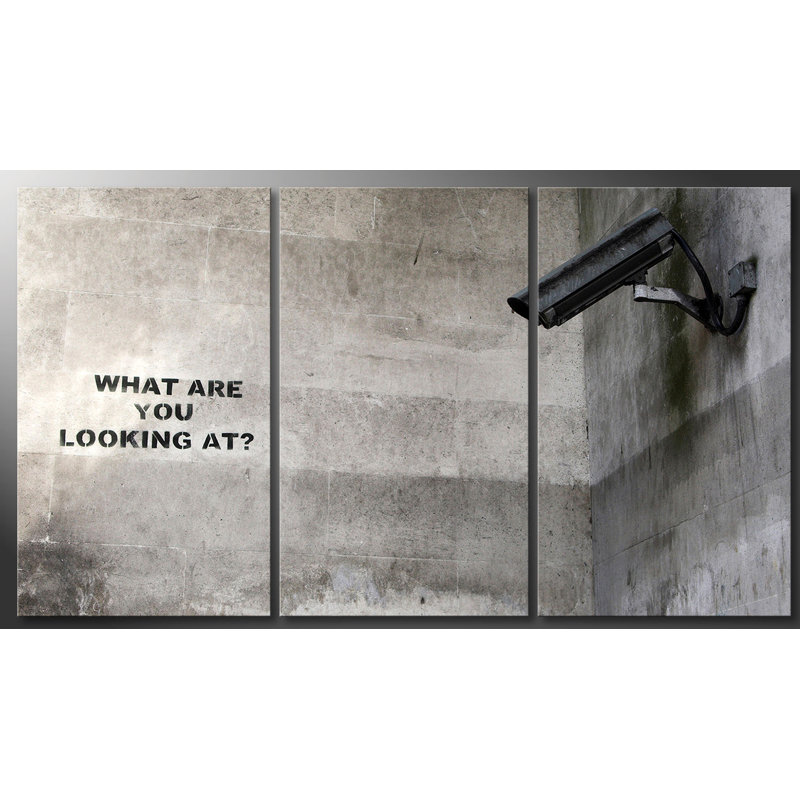 Banksy - 3 Piece Print on Canvas