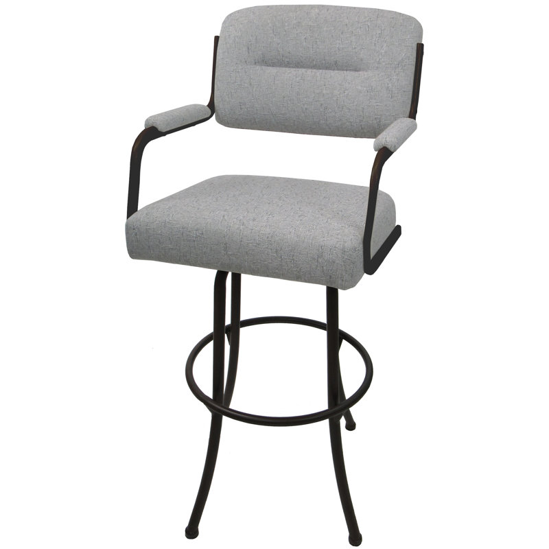 Tabouret de comptoir pivotant 26 po Meekah, Brun
