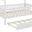 Lit simple de style maison en bois avec lit gigogne simple, base de lit en bois-21272172