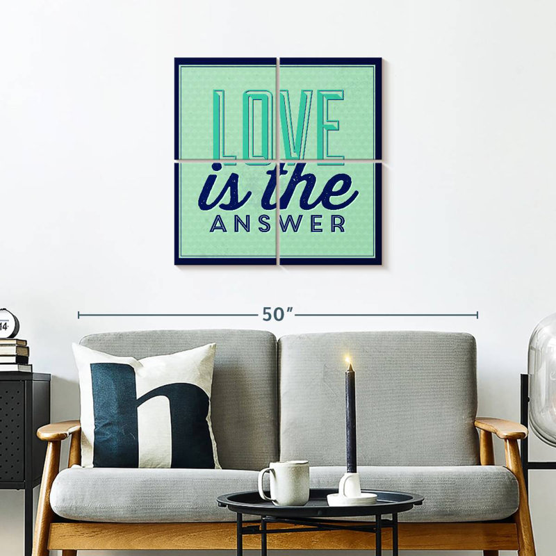 Tergel Love Is The Answer I, 26" H x 26" W