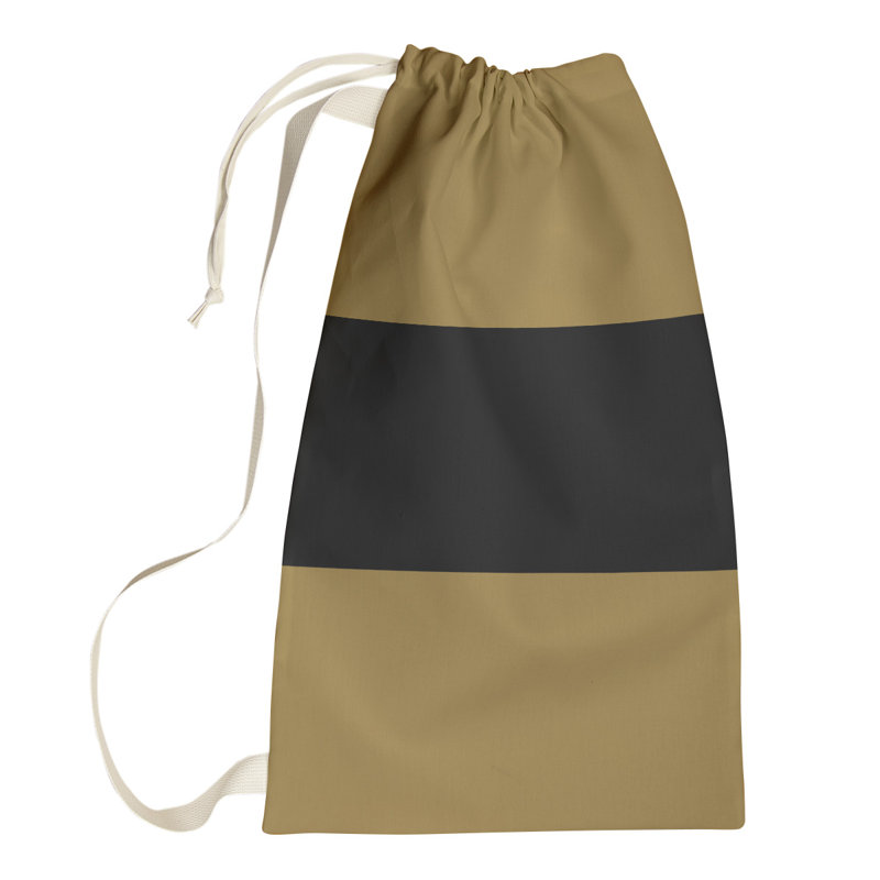Nashville Fabric Laundry Bag with Handles, Medium (36" H x 28" W x 1.5" D), Nashville Gold/Black/Gold