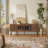 Modern LED TV Stand with Large Storage Drawer, Adjustable LED Lights, and Glossy Entertainment Center for Various TV Sizes, Brown Wood Farmhouse Design