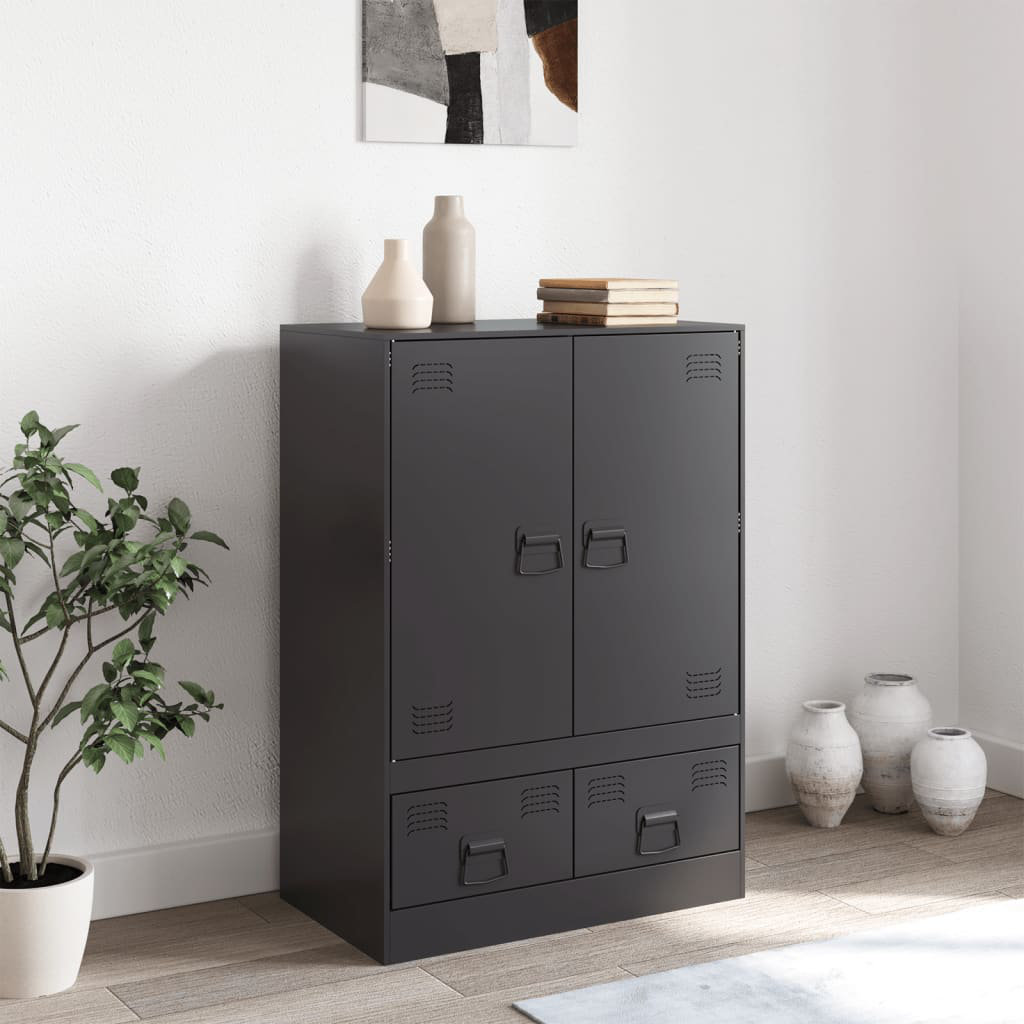 Highboard Schwarz 67X39x95 cm