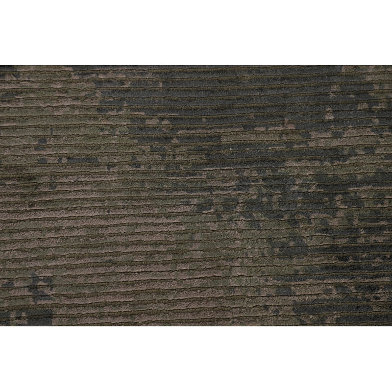 Tapis oriental rayé à motif abstrait 6 x 9