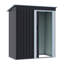 5 x 3 FT Outdoor Metal Storage Shed with Lockable Door for Garden
