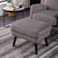 Upholstered Wingback Chair with Footstool-2088036188