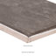 Carrelage mural métro en céramique brillante MSI Renzo Storm 7,6 cm x 30,5 cm-57573230