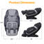 Zero Gravity Massage Chair, SL-Track, Full Body, Waist Heating, Foot Rollers, Airbags, Bluetooth Speaker, 6 Modes, 5 Techniques, 4D, 3 Intensity and Speed Optional, 2 LED Lights, 1 Remote Controller