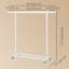 Portant à vêtements avec roulettes, portemanteau robuste pour suspendre les vêtements, portemanteau portatif, avec rail de suspension extensible, capacité de charge de 220 lb, blanc-1718819238