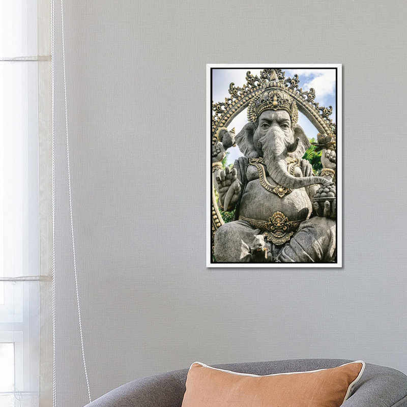 Sacred Elephant by Philippe Hugonnard - Gallery-Wrapped Canvas Giclée on Canvas, White Floater Frame, 66.04 cm H x 45.72 cm W