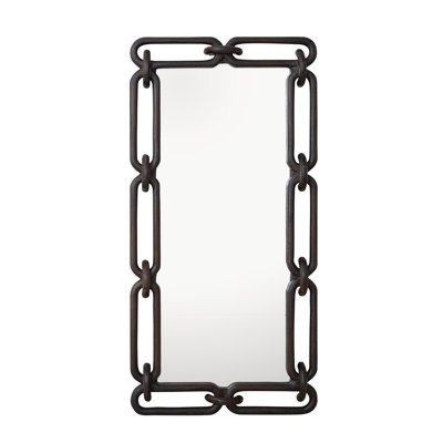 Miroir mural en bois récupéré