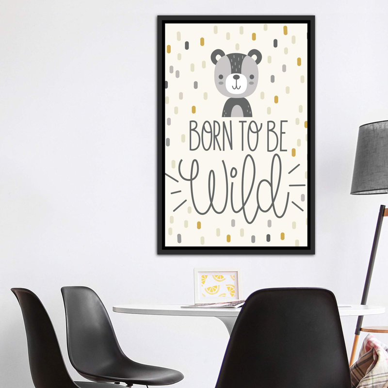 «Cute and Wild III», art encadré, H 60 po x l 40po x P 1,5 po, Toile avec cadre noir patiné