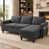 Dark Gray Linen Blend