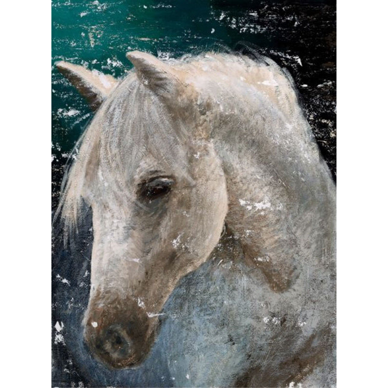 Horse Print by Sara Brown, Knife Gel, 49" H x 36" W x 1.5" D