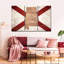 «State Map over Alabama Flag», impression sur toile tendue 3 pièces-2037484892