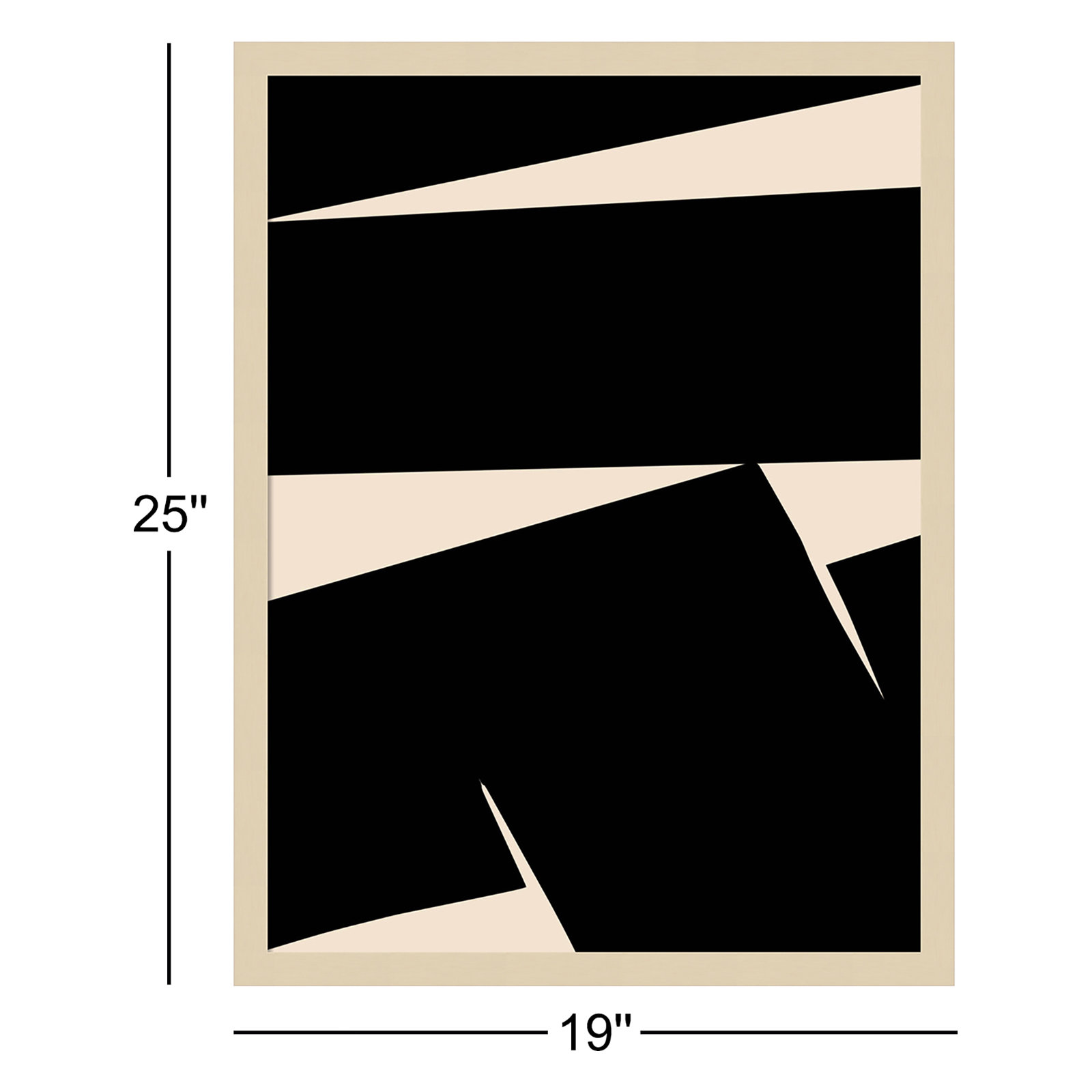 Black Plain Abstract Print by Little Dean, Brown, 25" H x 19" W