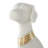Jasonanthony Polystone Sitting Dog Decorative Cream Sculpture with Gold Collar