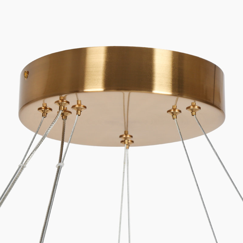 Lustre de salle à manger à roulettes en cristal 30,3 po à 3 lumières DEL Jonikka