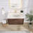 Cristo 36'' Wall Mounted Single Bathroom Vanity with Quartz Top-984156054