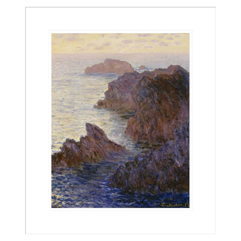 «Rocky Point at Port-Goulphar» par Claude Monet, impression giclée encadrée, H 20,94 po x l 17,75 po