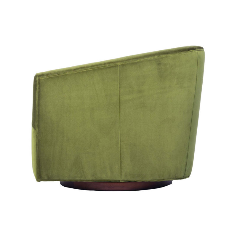 Harvey Swivel Club Chair, Green Polyester