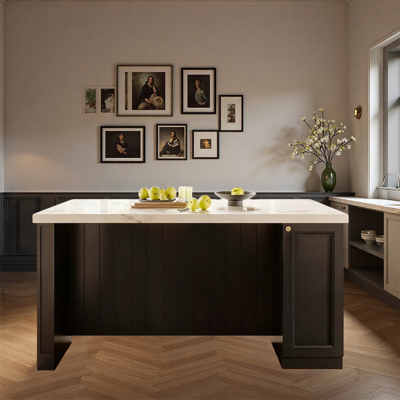 Stylish Vintage Versatile Kitchen Island Practical for Kitchen Dining Spaces Breakfast Corners