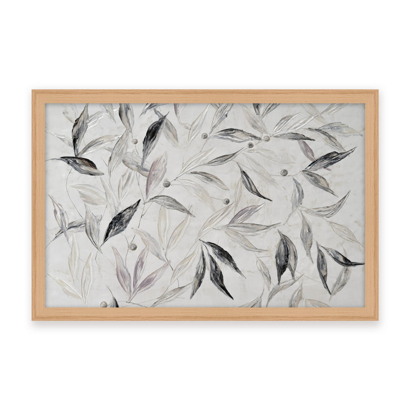 Nature Inspired "Soft Descent" Canvas Wall Art By , 16" H x 24" W x 1.125" D, Framed Matted Print, Beige