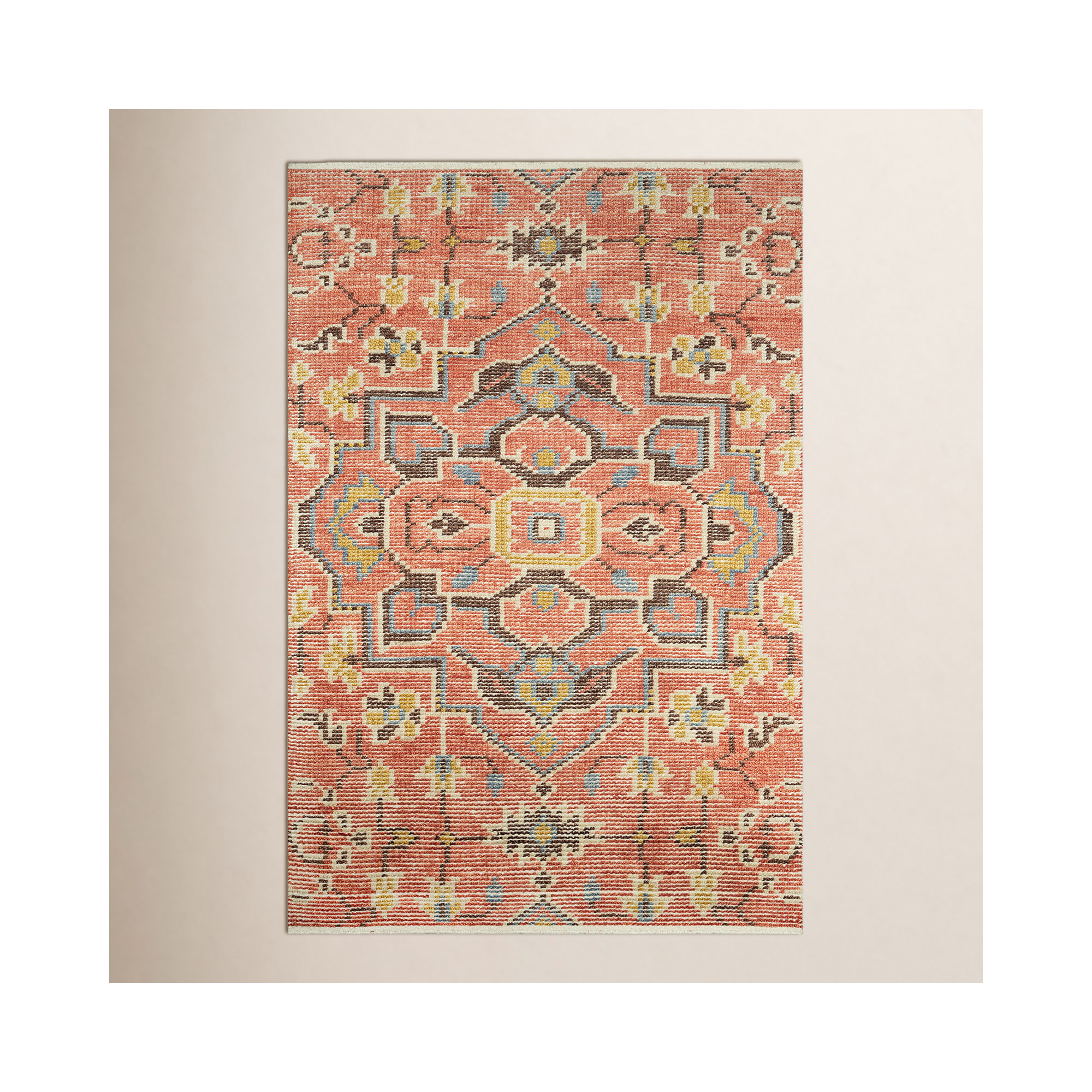 Reese Handmade Wool Red Rug, Rectangle 8' x 10'