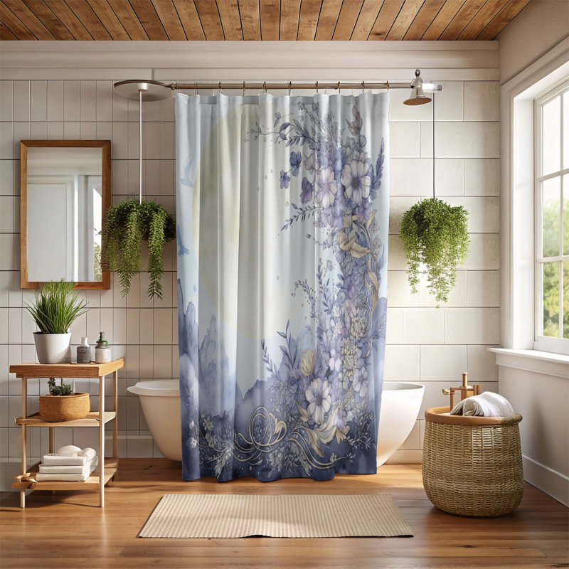Rideau de douche standard 1 pièce Moonlit Dream, H 74 po x l 35 po