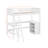 Twin Size Loft Bed With Shelves And Desk