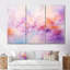 Peinture, lavande, dérive, brume mauve - ensemble de décorations murales abstraites-1084169322-1084169244