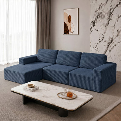 3 Seater Corduroy Sectional