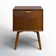 Boneva Mid-century Modern 2-Drawer Nightstand with Hidden Drawer and Built-In Outlets