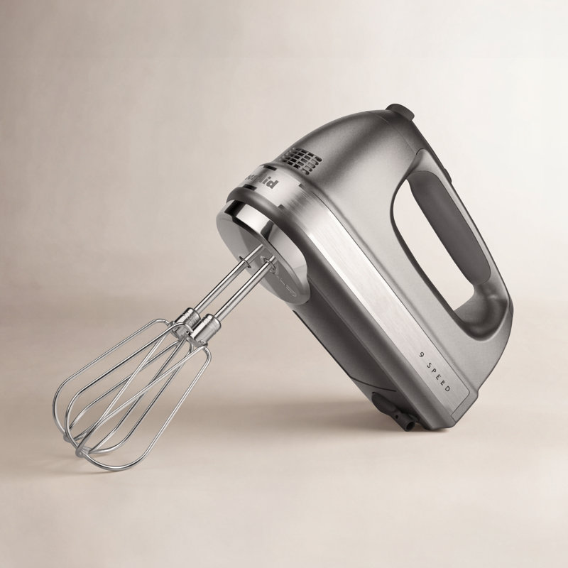 Kitchenaid 9-Speed Hand Mixer with Turbo Beater II Accessories in Contour Silver, Contour Silver