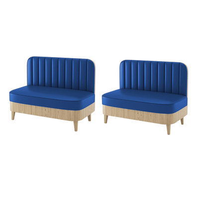 Banc rembourré en similicuir Casual