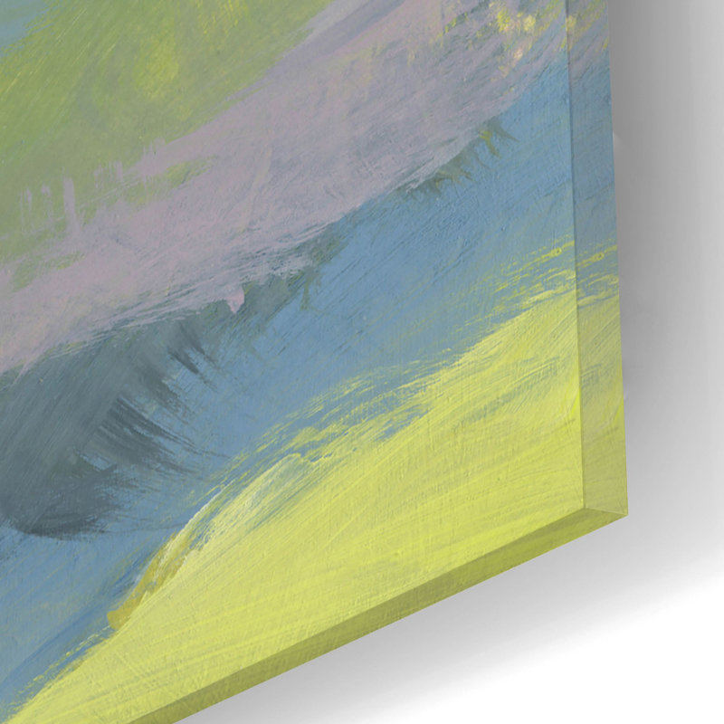 «Natures First Green» par Jan Weiss, art mural en verre acrylique, H 12 po x l 16 po x P 0,13 po