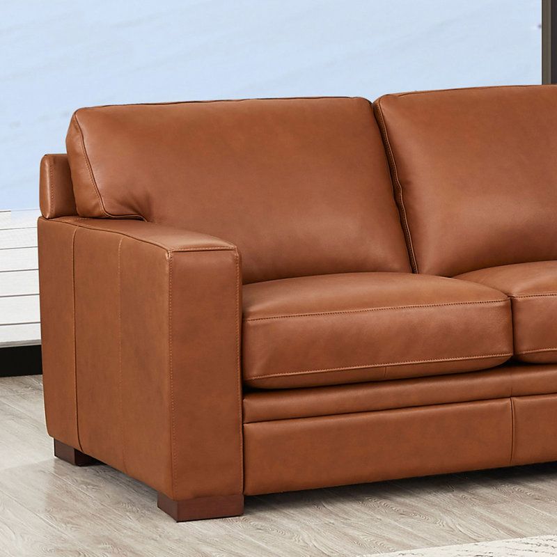 Dillon Leather L-Shaped Sectional
