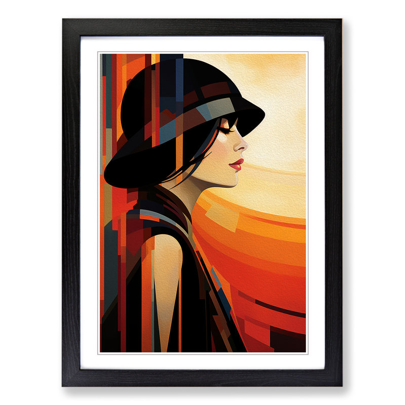 Single Picture Frame Print on Wood, Black Framed, 34cm H x 25cm W