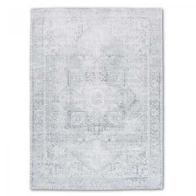 Sparx I Transitional Gray Washable Modern Rug