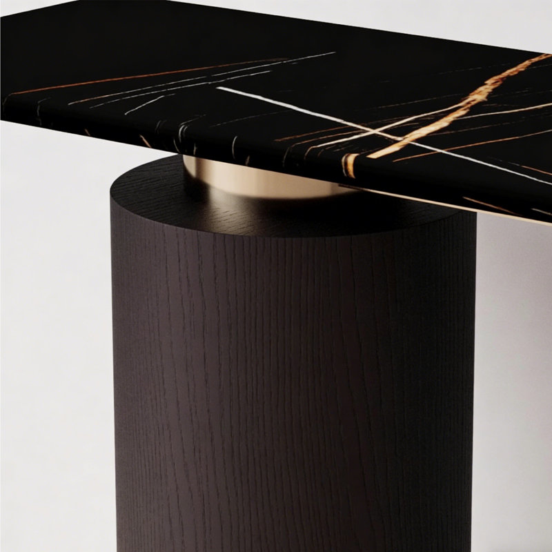 Console en pierre frittée de style américain, H 33,4 po x l 47,2 po x P 13,7 po
