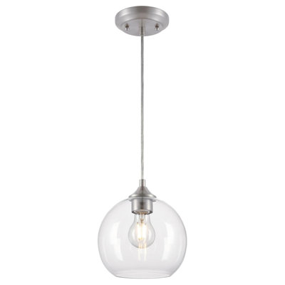 Mini-luminaire suspendu d'intérieur avec verre transparent Tatze