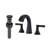 Widespread Bathroom Sink Faucets Two Handle 3 Hole Vanity Bath Faucet  With Drain Assembly-121290965