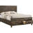 Rustic Golden Brown Queen Storage Bed